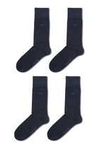 Casual Flat Knit Socks, Set of 2
