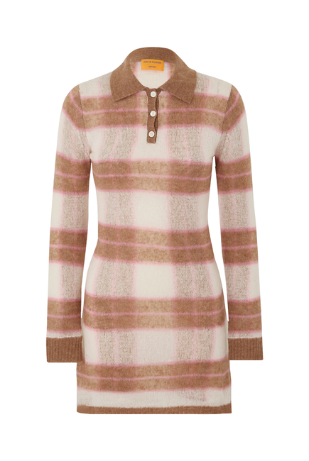 Shadow Plaid Polo Dress