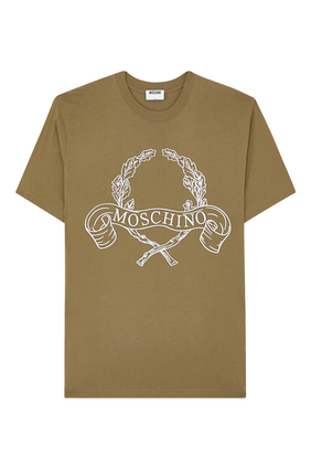 Laurel Crown Logo Cotton Jersey T-Shirt