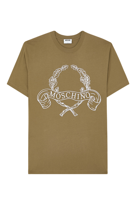 Laurel Crown Logo Cotton Jersey T-Shirt