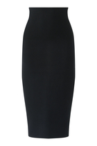 Ribbed-Detail High-Waisted Skirt