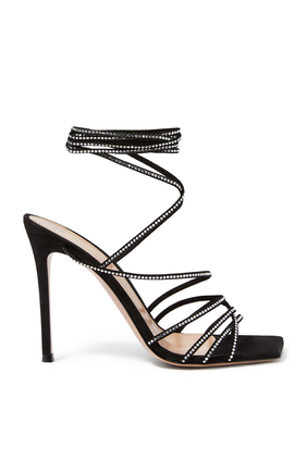 Crystal-Embellished 105 Suede Sandals
