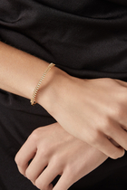 Barq Marquise Small Bangle, 18K Yellow Gold & Diamonds