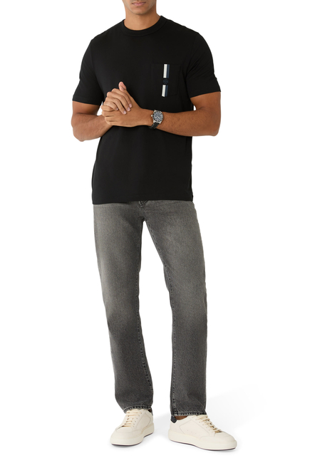 Chest Pocket Cotton Jersey Crewneck T-Shirt