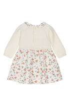 Kids Shaved Knit & Velvet Dress