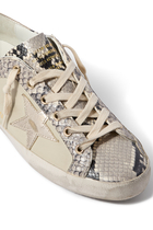 Super Star Python Print Sneakers