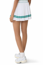 Italic Logo Pleated Skirt 