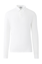 Zanone Slim Fit Long Sleeve Polo Shirt