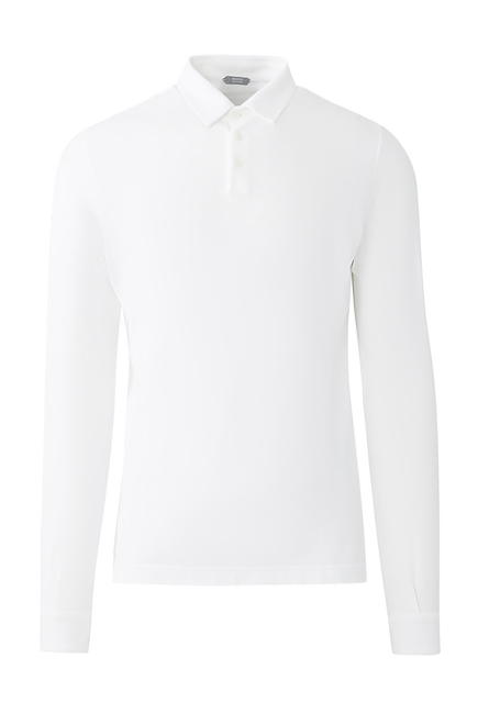 Zanone Slim Fit Long Sleeve Polo Shirt