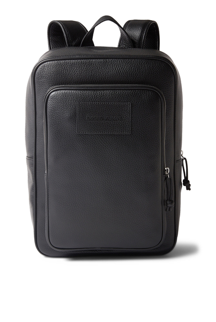 Tumbled-Leather Backpack