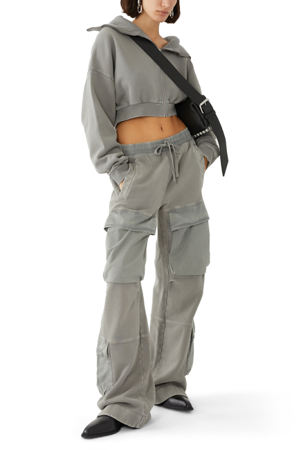 Cropped Full Zip Sweatshirt