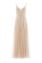 Sequin Cascade Cami Plunge Gown