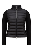 Padded Cotton Zip-Up Cardigan