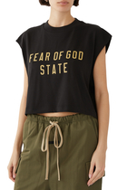 Tri-Blend Cropped Muscle Shirt