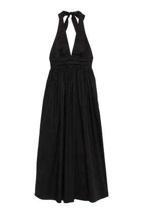 Plunge Halter Dress