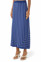 Geometric Jacquard Silk Blend Skirt