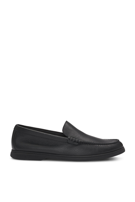 Tumbled-Leather Moccasins