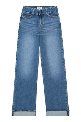 Mia Cuffed Mid-Rise Wide Jeans