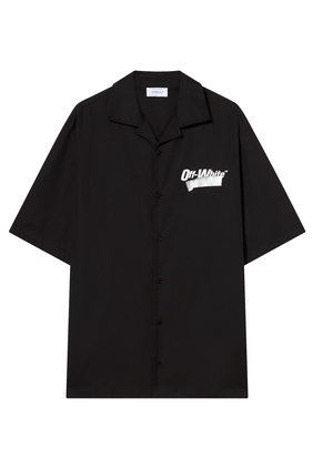 Tape Logo Poplin Bowling Shirt