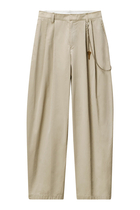Cotton-Blend Balloon-Leg Pants