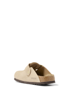 Boston Big Buckle Leather Clogs
