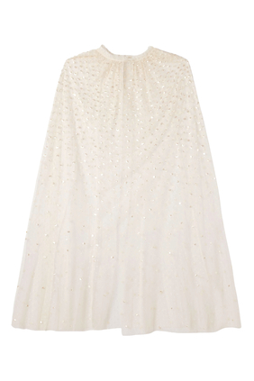 Sequin Cascade Midaxi Open Cape
