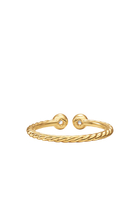 Petite Modern Renaissance® Open Round Ring, 18K Yellow Gold & Diamonds