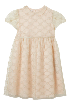 Kids Embroidered Tulle Dress