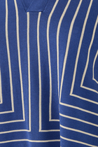 Geometric Jacquard Silk Blend Top