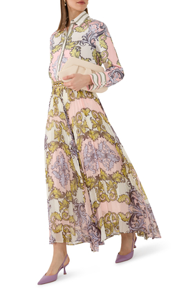 Katz Pleated Maxi Skirt