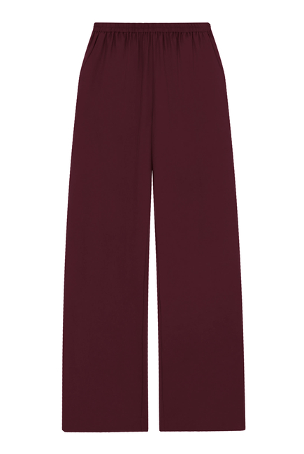 ALERA Wide-Leg Silk Trousers