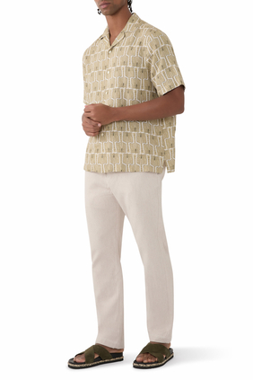 Roberto Palmeira Printed Linen Shirt