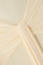 Graziana High-Neck Gathered Draped Maxi Dress