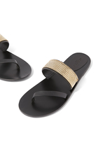 Aida Flat Slides with Embellished Strap