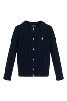 Kids Mini-Cable Cotton Cardigan