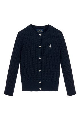 Kids Mini-Cable Cotton Cardigan