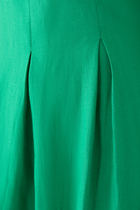 Puff Sleeve Linen Demi Midi Dress