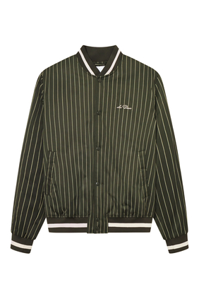  Varsity Tech Pinstripe Jacket 