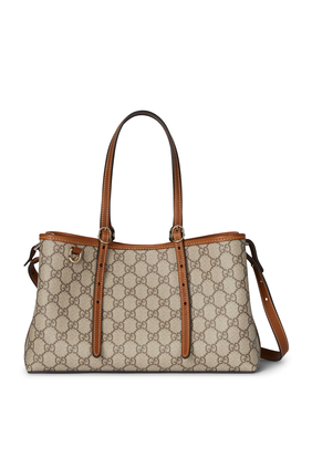 GG Emblem Small Tote Bag