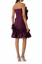 Strapless Mini Dress with Ruffles 