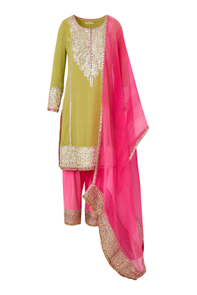  Gota Suit with Pakistani Salwar & Dupatta