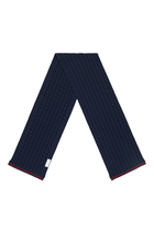 Kids Knit Wool Scarf with Web 