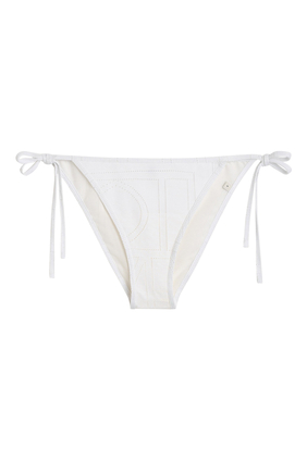 Monogram Pointelle Bikini Bottoms