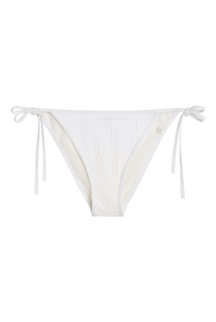 Monogram Pointelle Bikini Bottoms