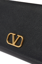 Vlogo Signature Grainy Calfskin Wallet