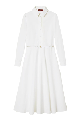 Embroidered Cotton Poplin Dress