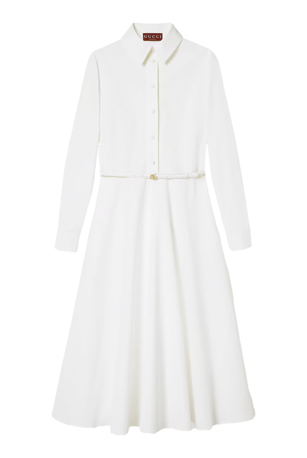 Embroidered Cotton Poplin Dress