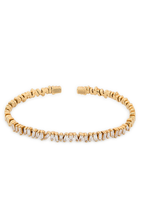 Classic Diamond Bangle, 18K Yellow Gold 