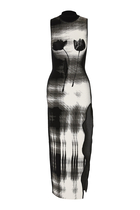Yuki UV Reactive Wavy Asymmetric Dress