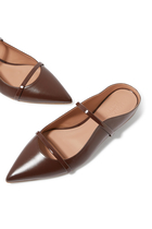 Maureen 10 Leather Flat Mules